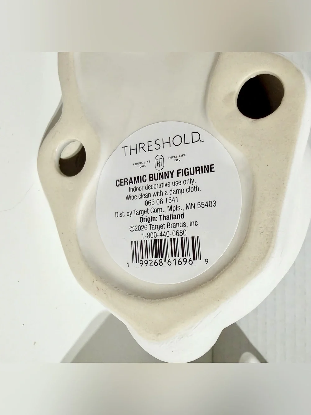 Threshold Easter 2026 White Rabbit Bunny Ceramic Easter Decor Target 2pc Set NEW